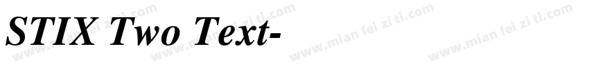 STIX Two Text字体转换